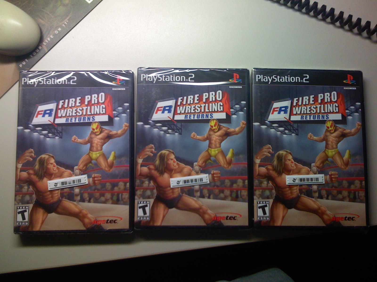 Three copies of Fire Pro Returns